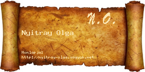 Nyitray Olga névjegykártya