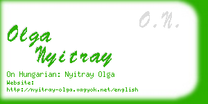 olga nyitray business card